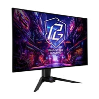 ASRock Phantom Gaming PGO32UFS 32 Inch 4K/ UHD (3840 x 2160) Flat WOLED Gaming Monitor, 240Hz 0.03ms (GTG) Response Time, 2 x HDMI 2.1; 1 x DisplayPort 1.4, 1 x Type-C (DP Alt Mode / PD 15W), Height, Swivel, Tilt Adjustment, Integrated Wi-Fi Antenna (Comp