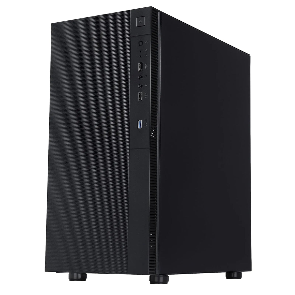 CIT Silent ES Black Mid-Tower Low Noise Computer Case with 2 x 120mm PWM Cooling Fans Included Sound Dampening Material