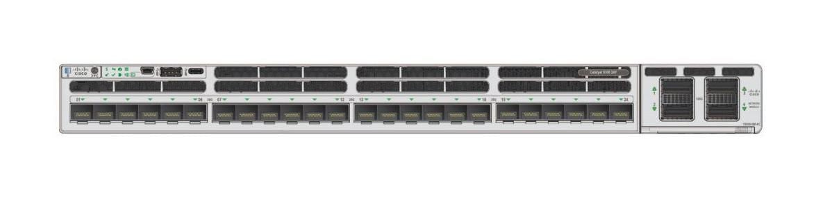 Cisco Catalyst 9300 24-port 25G/10G/1G SFP28 with modular uplinks, Network Advantage