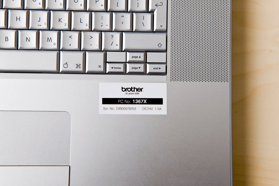 Brother TZE-251 label-making tape Black on white