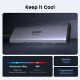 Ugreen USB-C Hub 6-in-1 HDMI - 2x USB-A 3.2 - 2x USB-C 3.2 - PD Docking Dock Grey