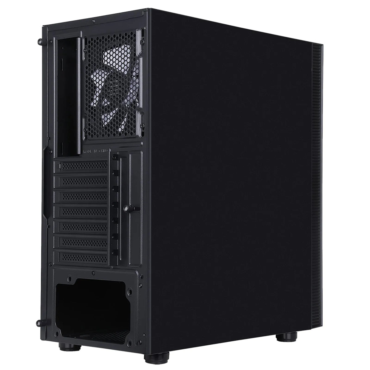 CIT Silent ES Black Mid-Tower Low Noise Computer Case with 2 x 120mm PWM Cooling Fans Included Sound Dampening Material