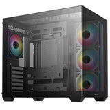 DeepCool CG530 4F Mid-Tower Case with Tempered Glass Panels, 4 Pre-Installed ARGB Fans, and Optimal Airflow Support, Black