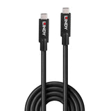 LINDY 43308 5m Active USB 3.2 Gen 2 C/C Cable, Data transfer rates up to 10Gbps, Supports video resolutions up to UHD 8K 7680x4320@60Hz including 4K 4096x2160@120Hz, 2 year warranty