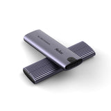 Netac M.2 NVMe/SATA External Enclosure, USB3.1, Aluminum, 10Gbps, USB C to C, USB C to A