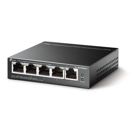 TP-Link TL-SG1005LP 5-Port Metal Gigabit Desktop PoE Switch with 4-Port PoE+ (40W)