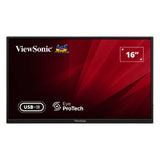 Viewsonic VA1650 16 inch USB-C Lightweight Portable IPS Monitor, Full HD, 60Hz, HDMI (v1.4), VESA, Built in Foldable Stand