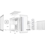 be-quiet! Light Base 900 FX, White, Full Tower E-ATX Case, Massive ARGB LED Strip, Full Windowed Design, 4 Light Wings 140mm PWM fans included